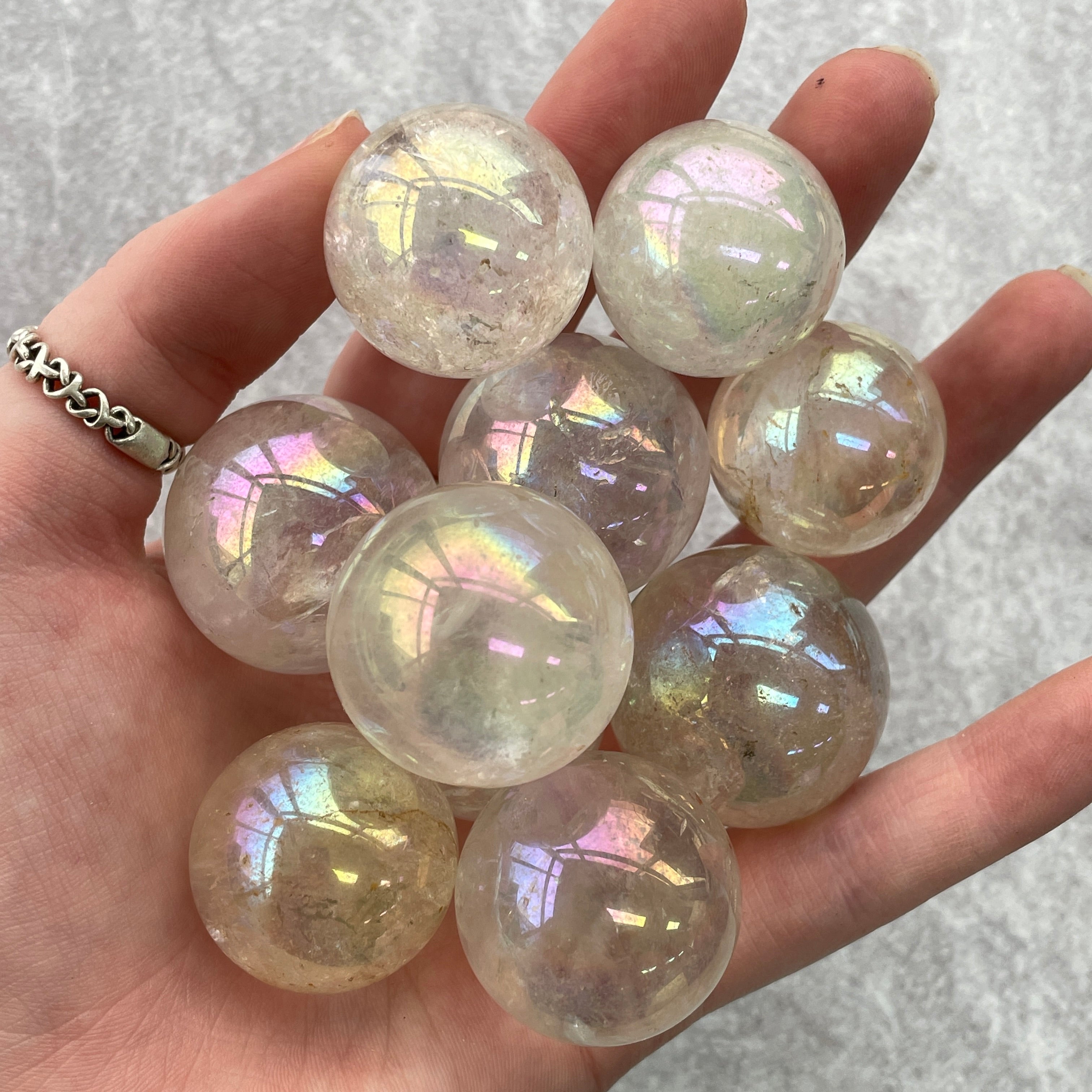 Clear Quartz Aura Sphere Clear Quartz Aura Sphere